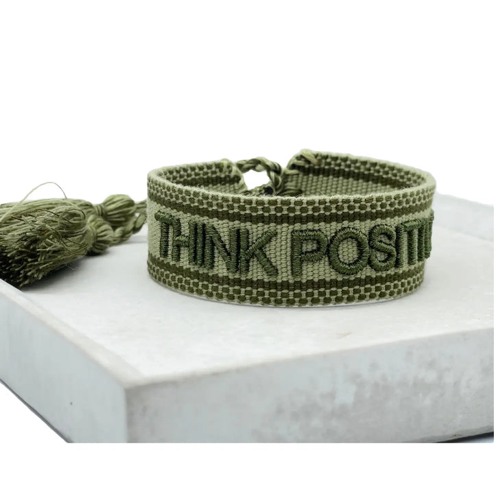 Think Positive Woven Bracelet