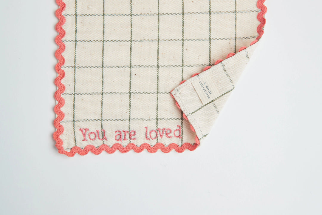 Handwoven You are loved Lunchbox Napkins