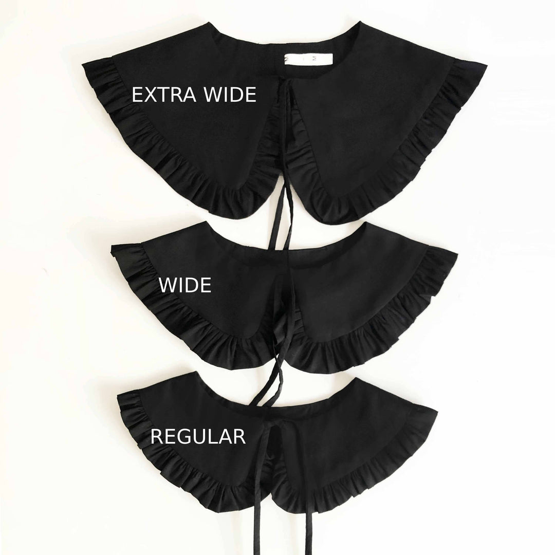 White Detachable Collar, Ric Rac Collar, Frill collar: Wide--LNH Edit