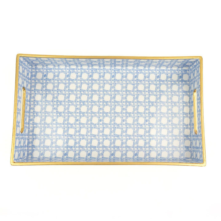 Blue Cane Vanity Tray-Trays-LNH Edit