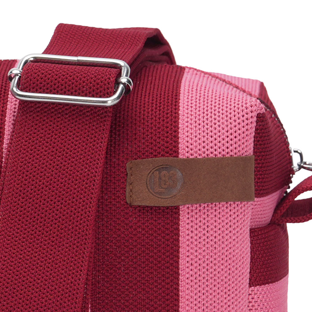 Sugar Pink &amp; Red Stripe Crossboby Bag
