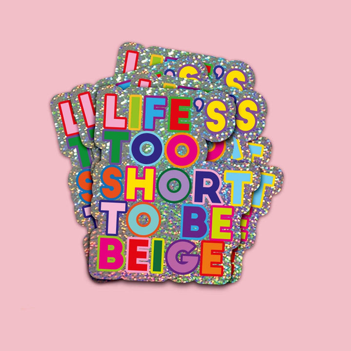 Glitter sticker Life&
