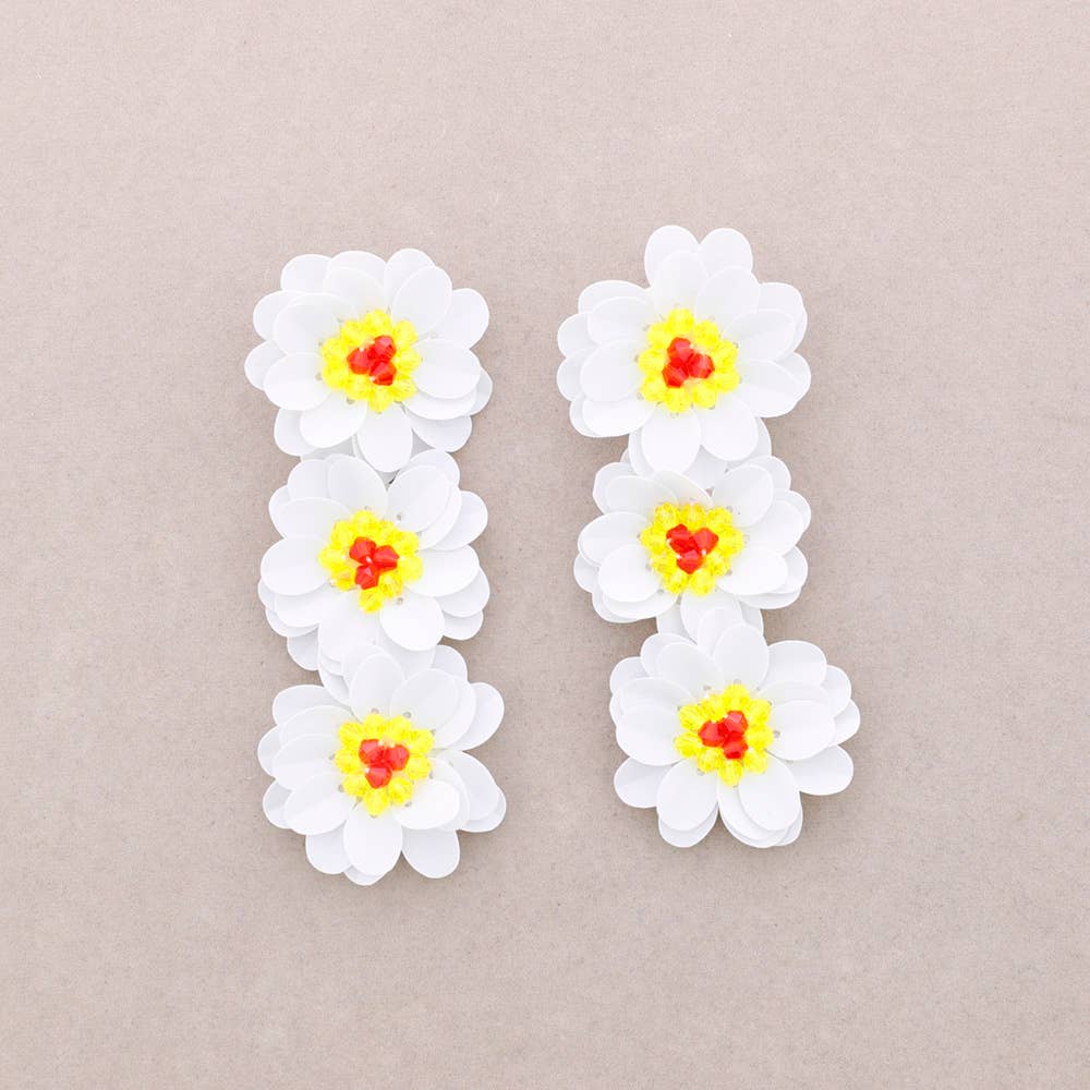 White Flower Earrings-Bracelets-LNH Edit