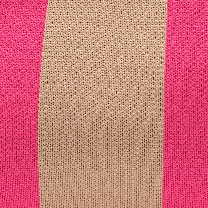 PINK &amp; BEIGE Stripe Clutch Bag