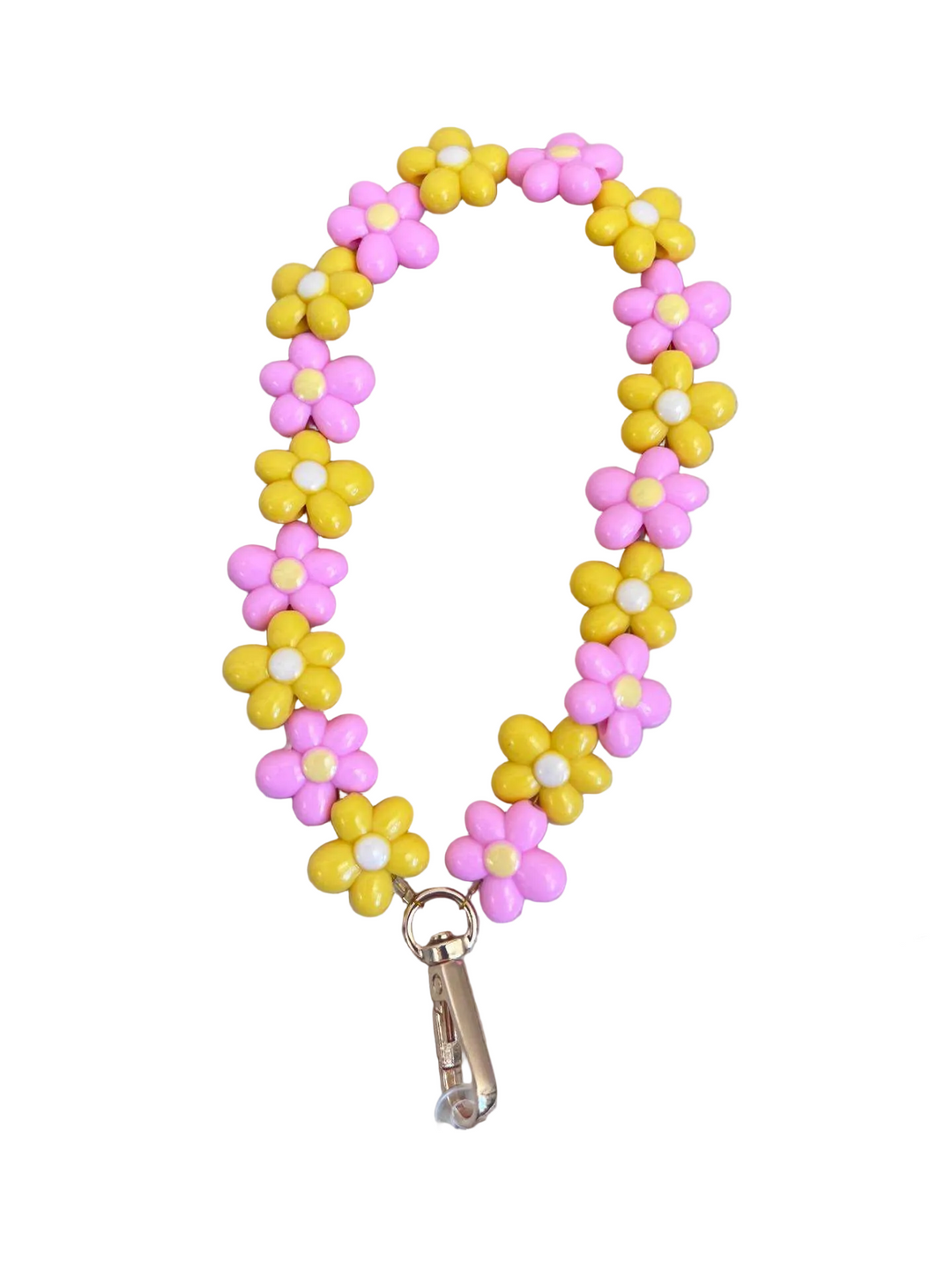 Flowers Phone Cord ¦ Pink &amp; Yellow