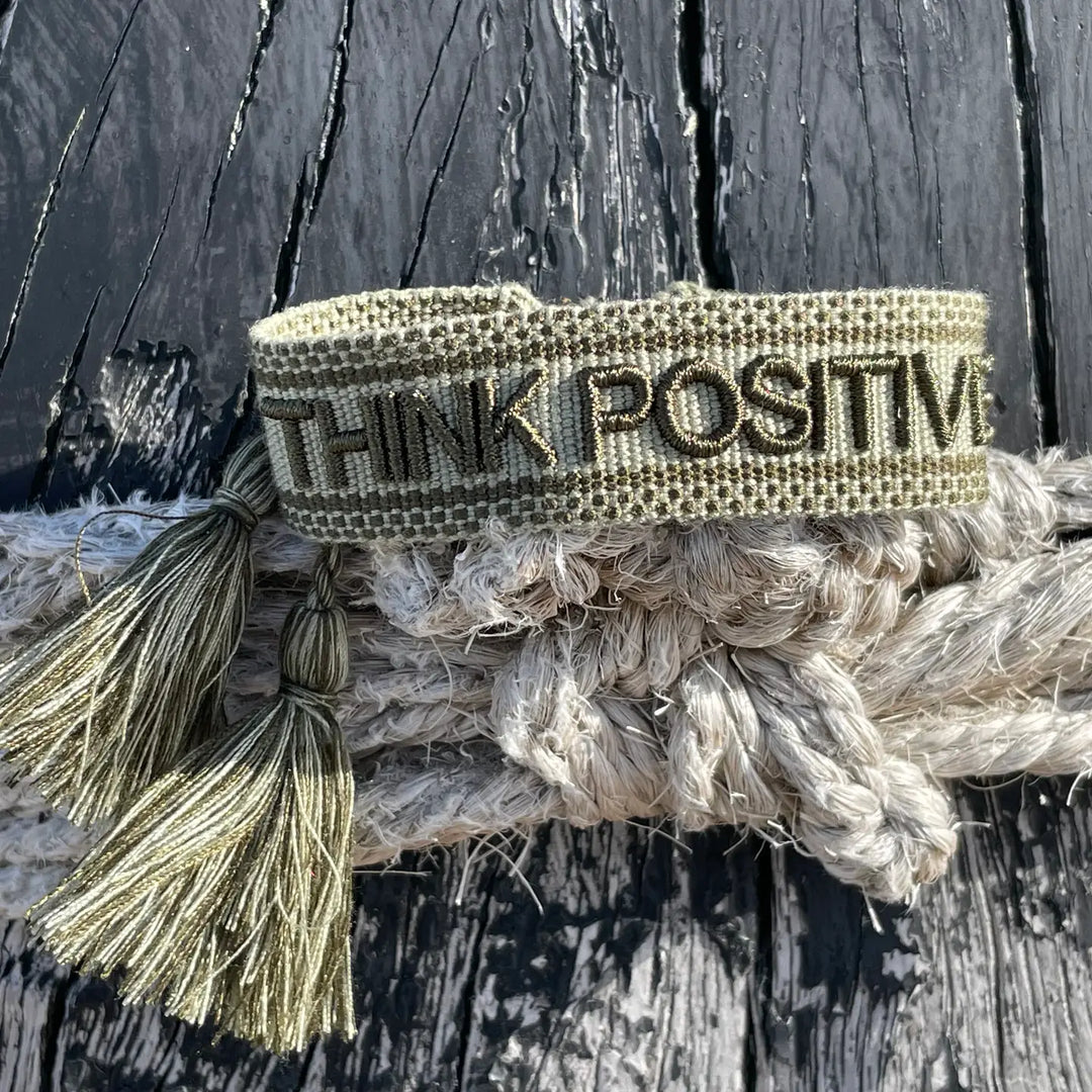 Think Positive Woven Bracelet