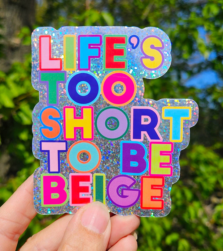 Glitter sticker Life&