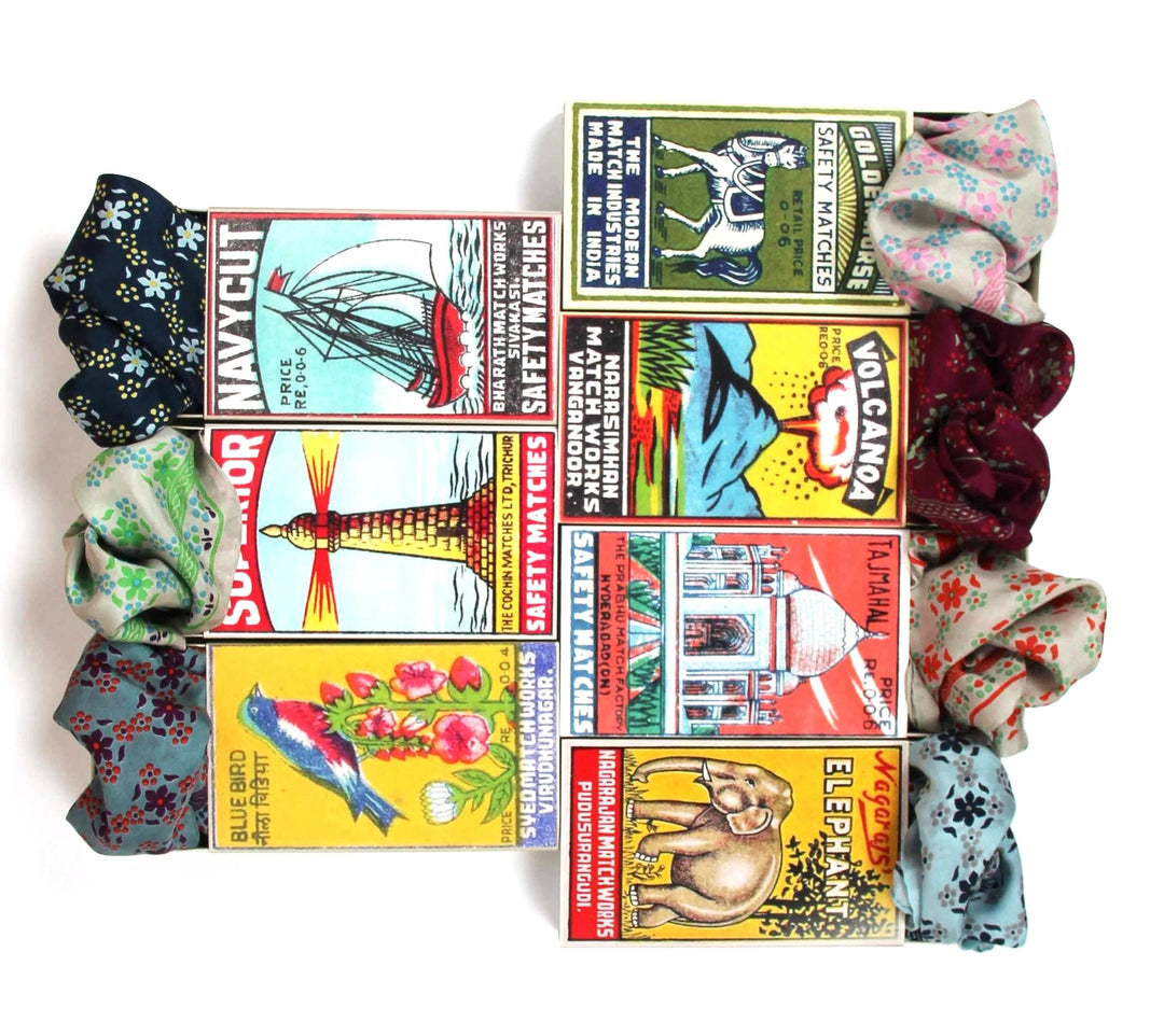 Silk Mini Natasha Rose Fuchsia scarf