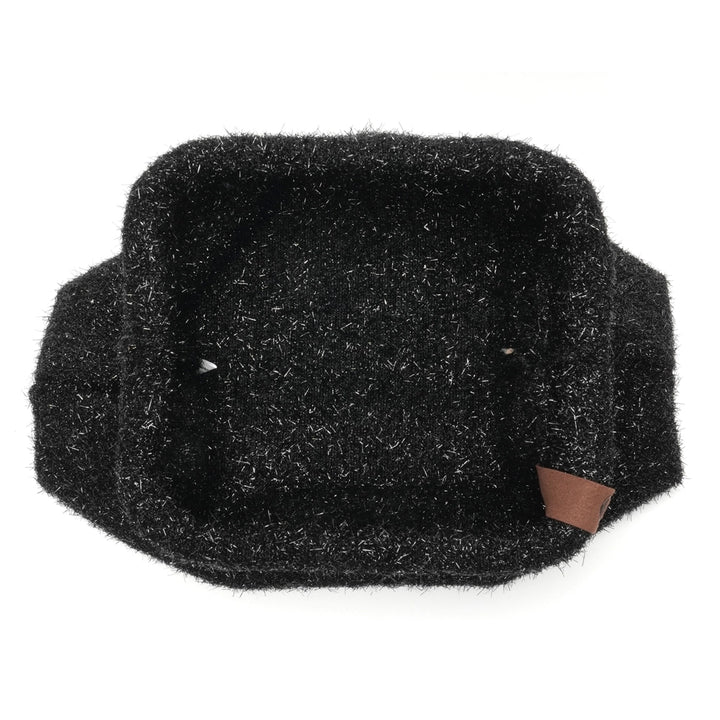 BLACK SPARKLE Stripe Clutch Bag