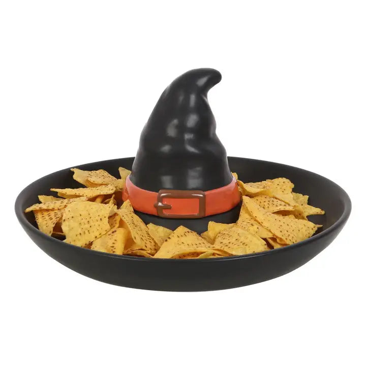 Halloween Witch Hat Chip & Dip Dish Serving Tray