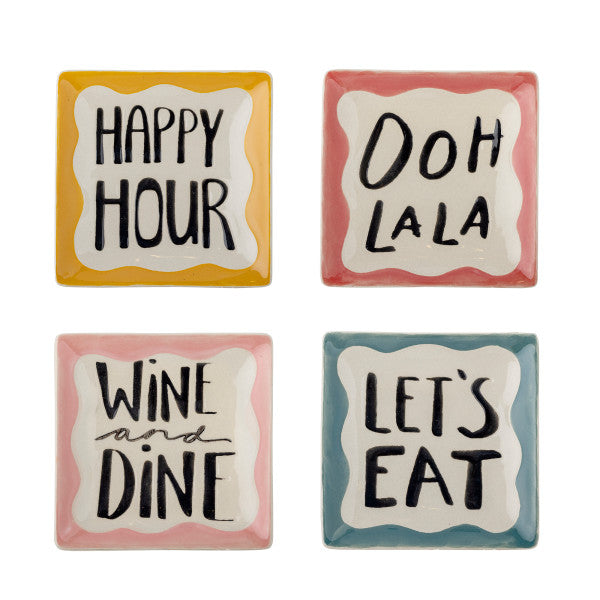 Ooh la la Plates, Set of 4