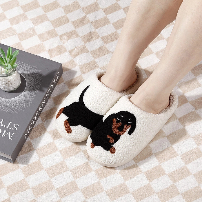 Dachshund Fluffy Slipper