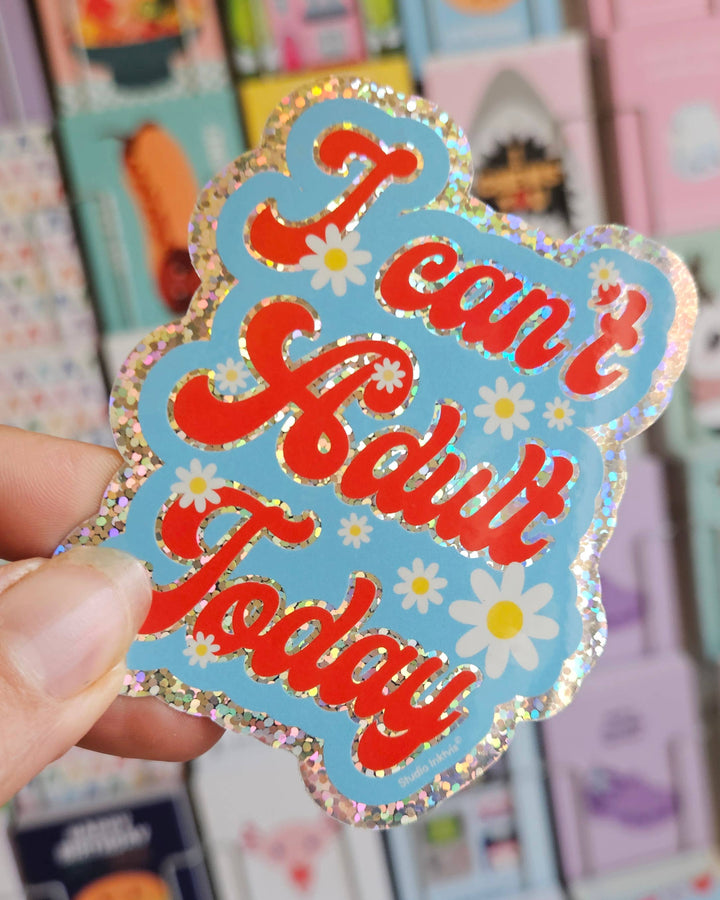 Glitter sticker I can&