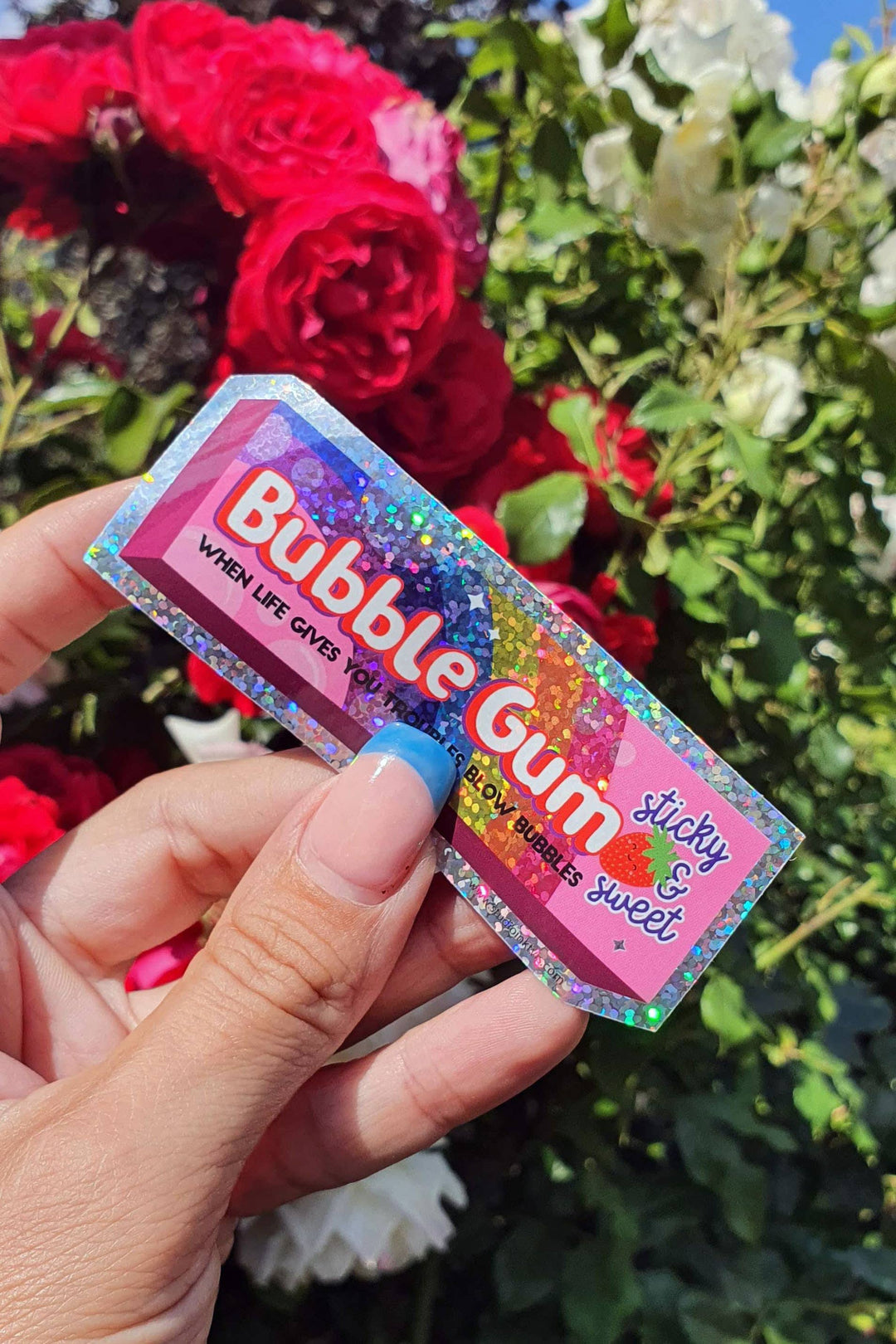 Glitter sticker Bubblegum