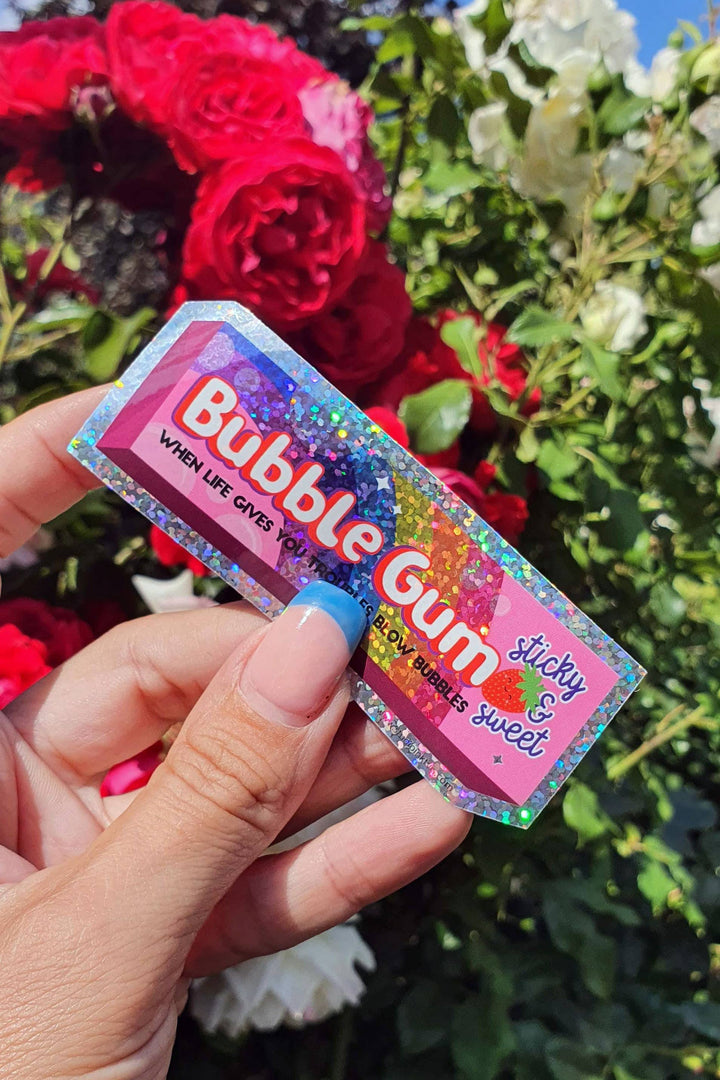 Glitter sticker Bubblegum