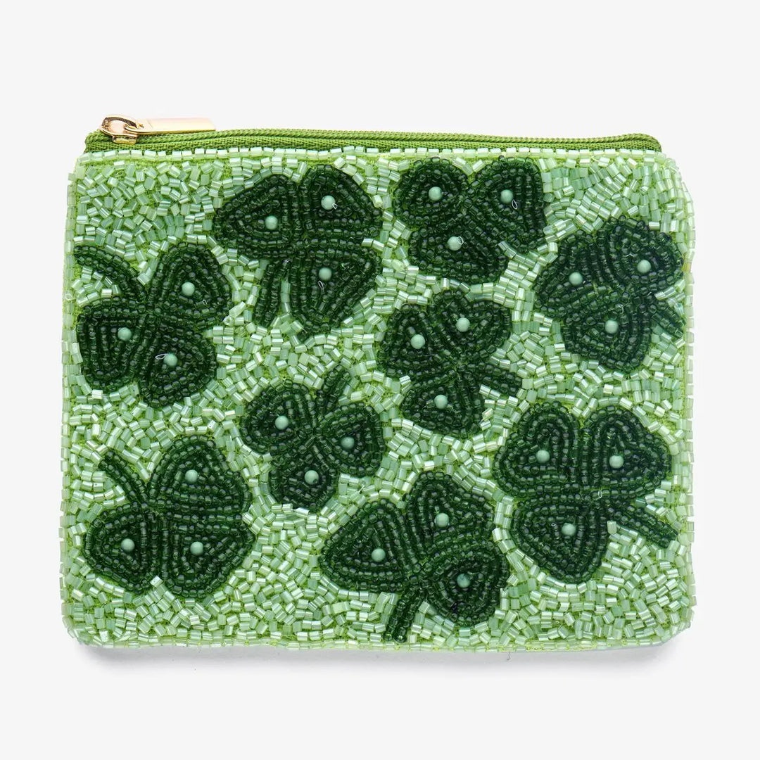 Clover Beaded Pouch