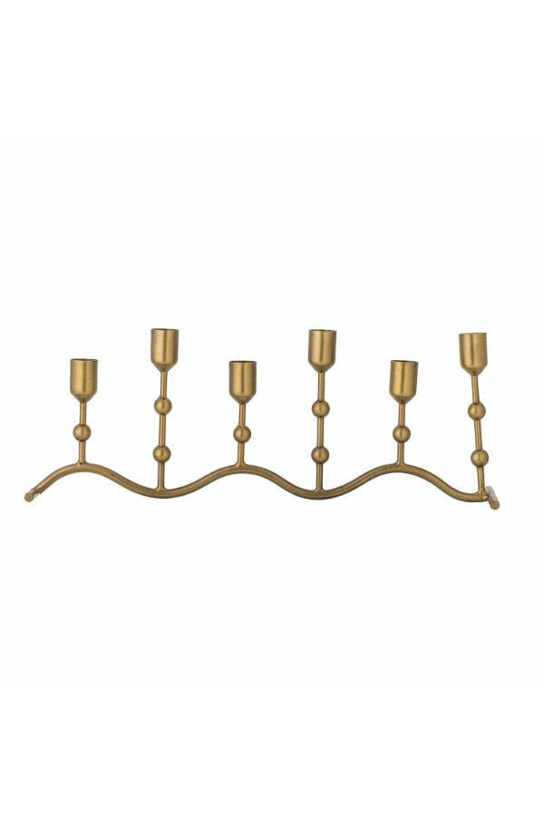 Kiri Candle Holder, Brass, Iron