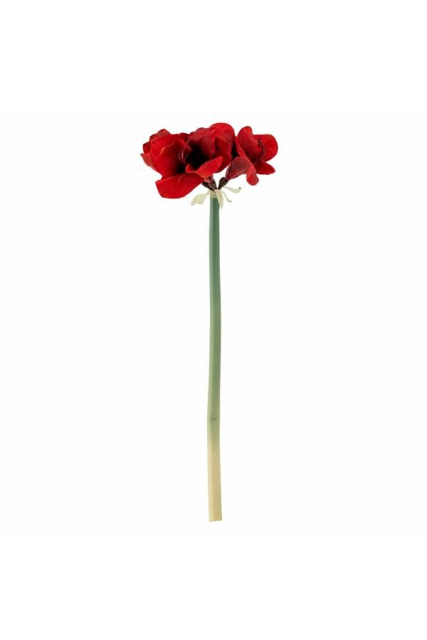 Amaryllis Stem, Red, Artificial Flower