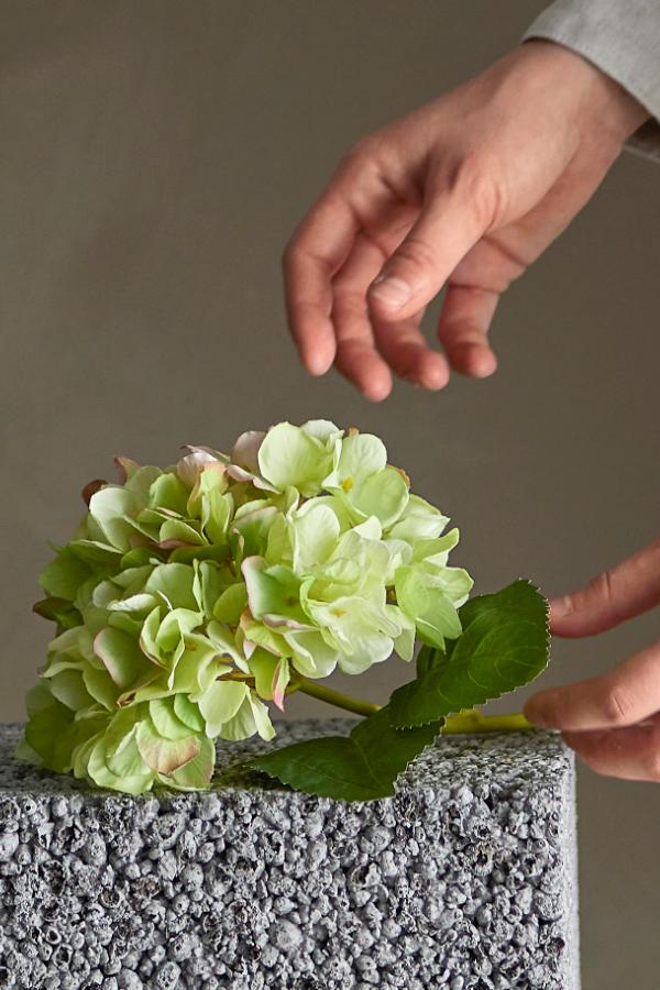Hydrangea Single faux Stem, White