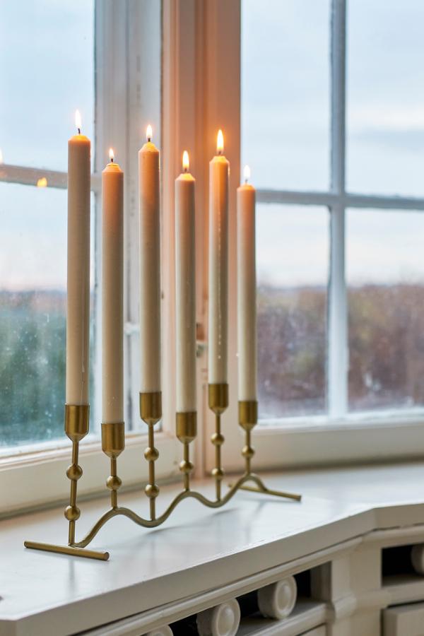Kiri Candle Holder, Brass, Iron