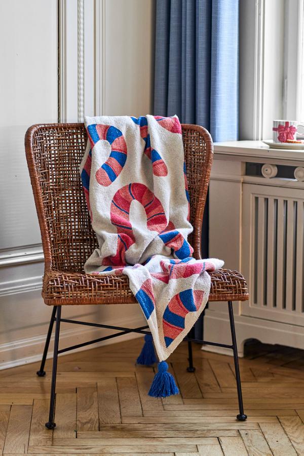 Christmas Candy Cane Throw