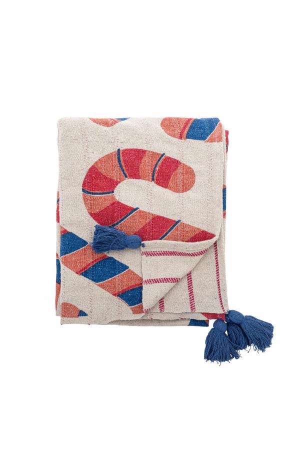 Christmas Candy Cane Throw