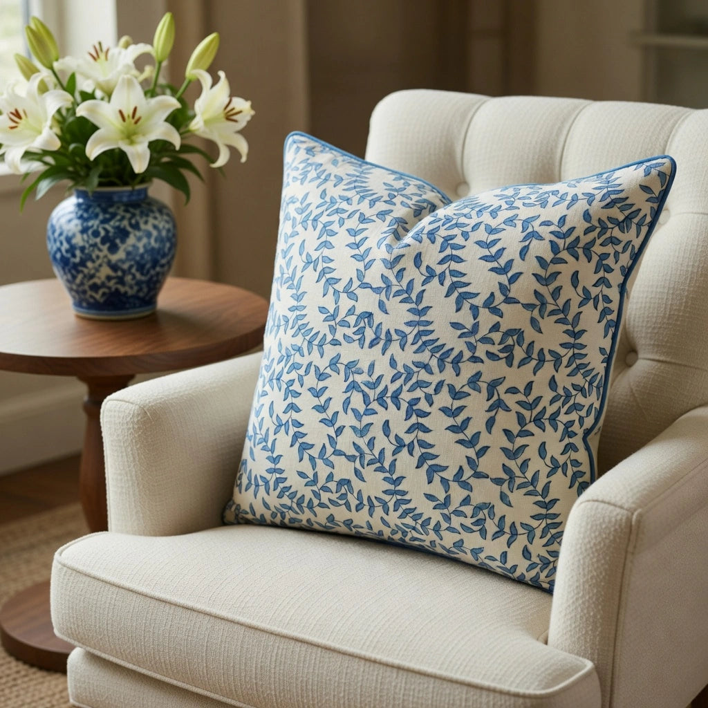 Tally Blue/White Cushion Cover