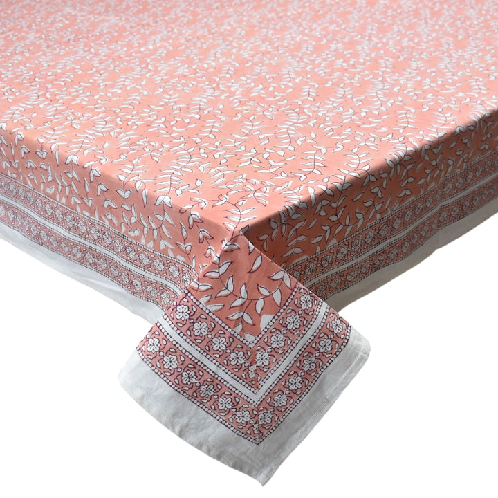 Tally Coral Rectangular Tablecloth