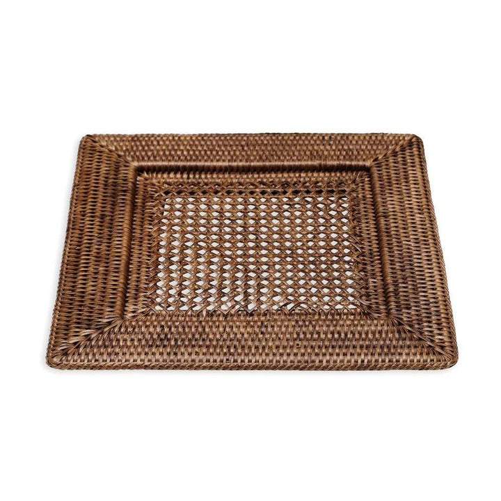 Dark Natural Square Plate Rattan Charger-Placemats-LNH Edit