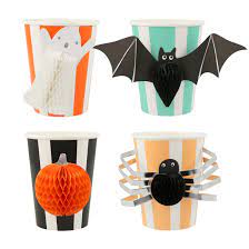 Halloween Honeycomb Cups, Set of 8-Paper Cups-LNH Edit