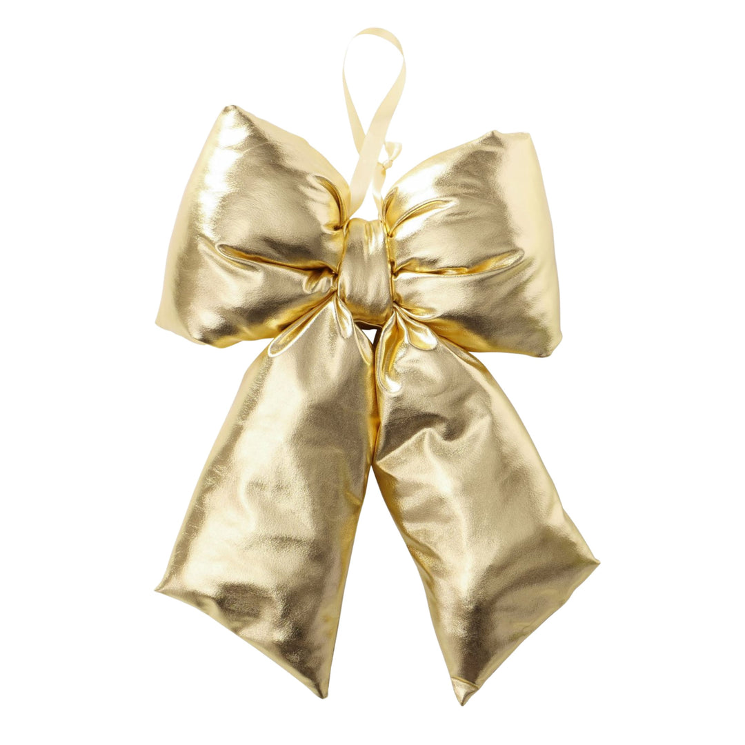 Medium metallic gold bow decoration from LNH Edit.