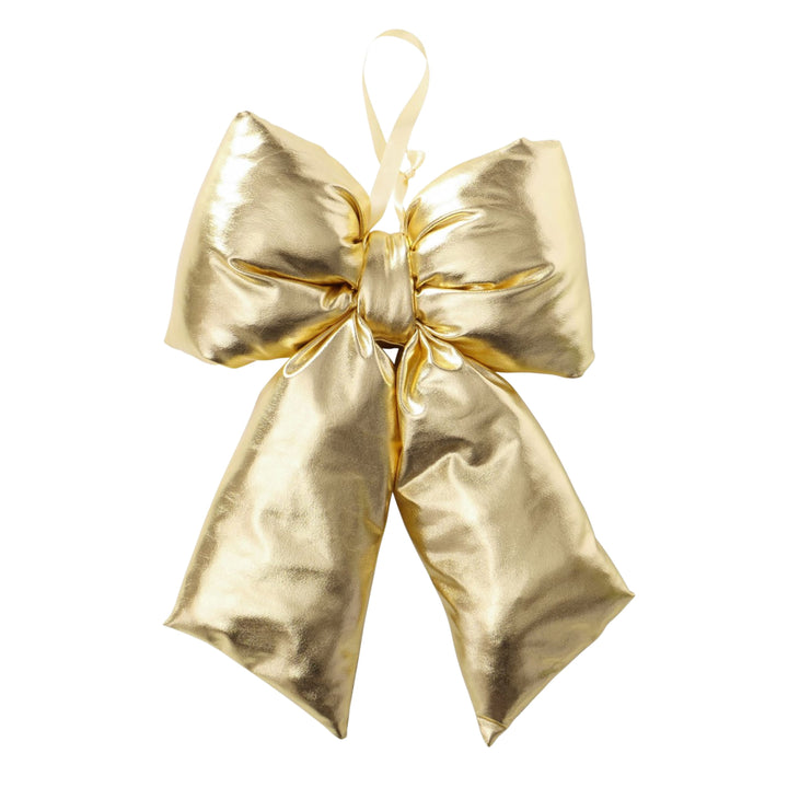Medium metallic gold bow decoration from LNH Edit.