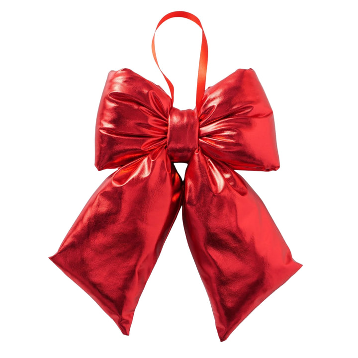 Medium metallic red bow decoration from LNH Edit.