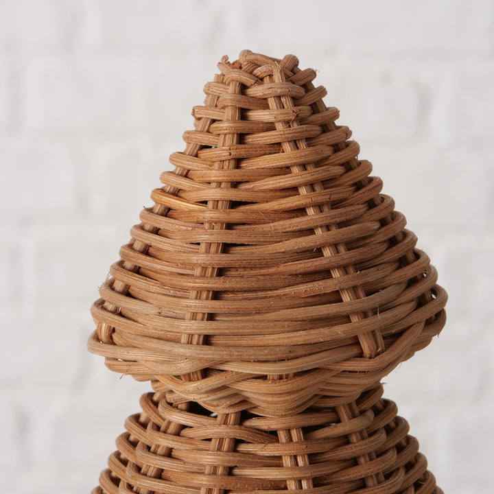 Handcrafted Rattan Christmas Tree – Natural, sold individually