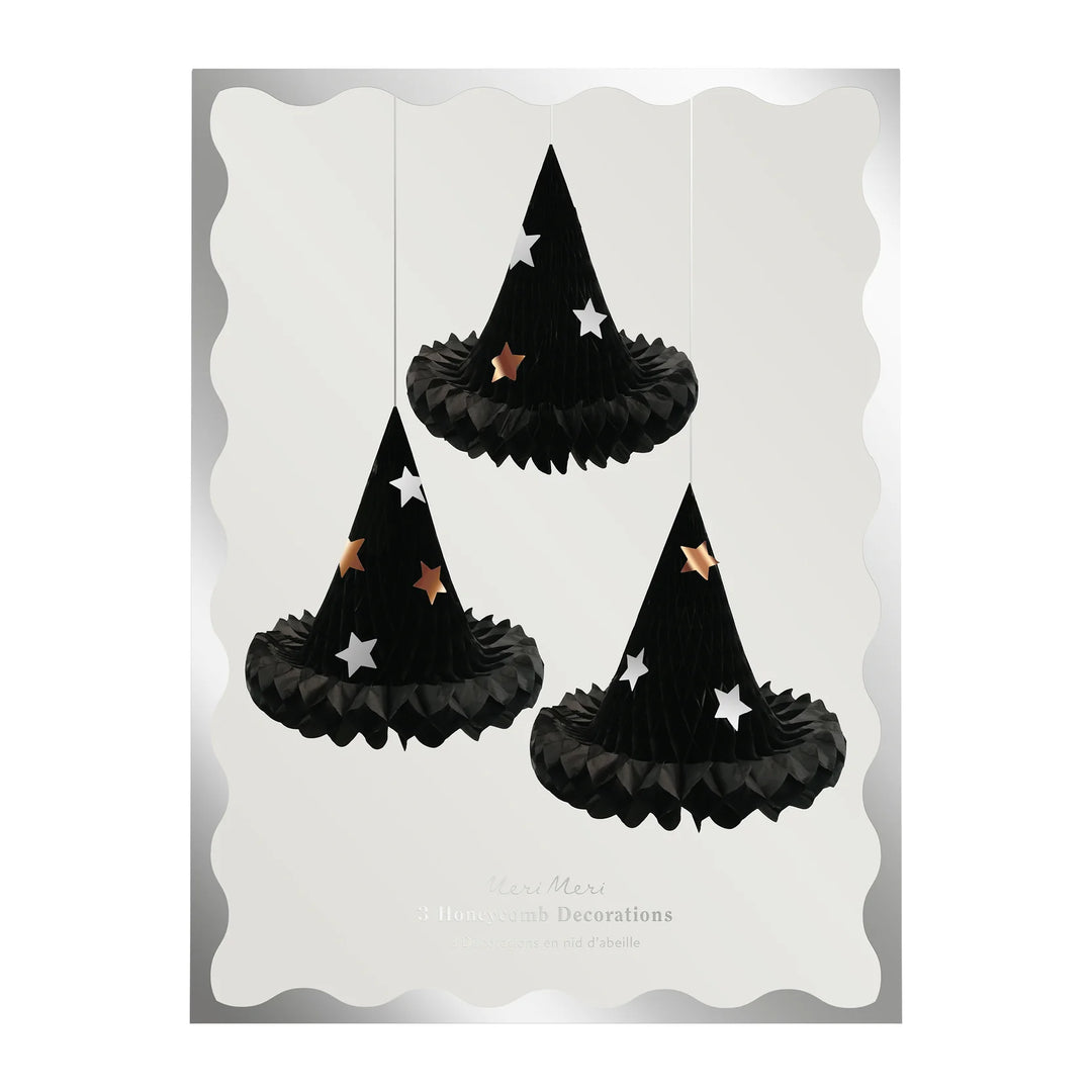 Honeycomb Witch Hat Decorations