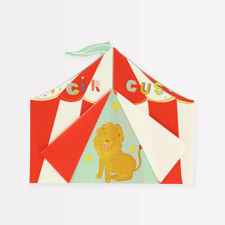 Circus Shaped Big Top Paper Napkins (Set of 16)