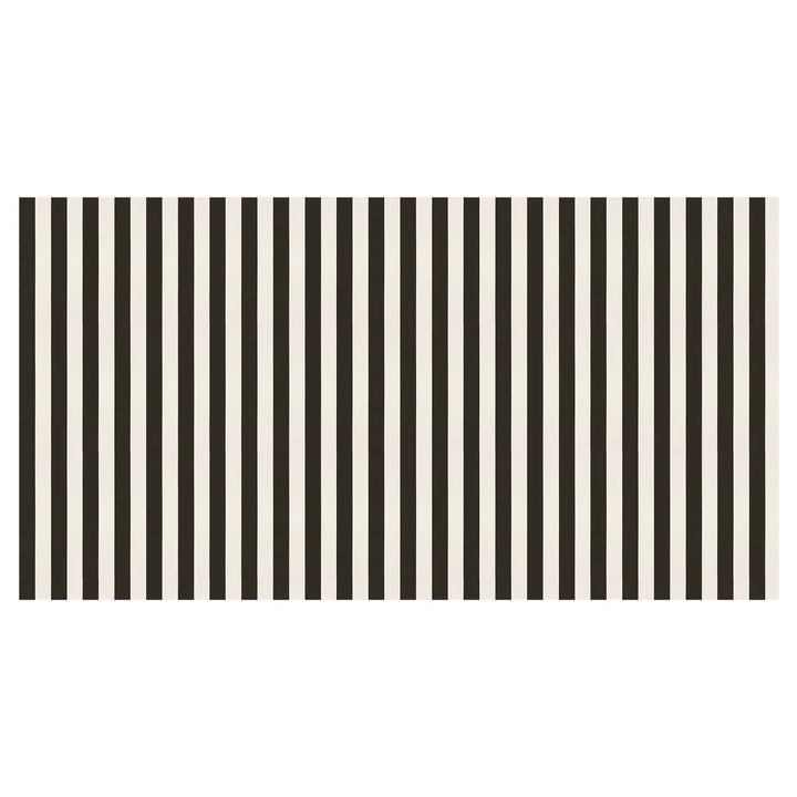 Black Striped Paper Tablecloth