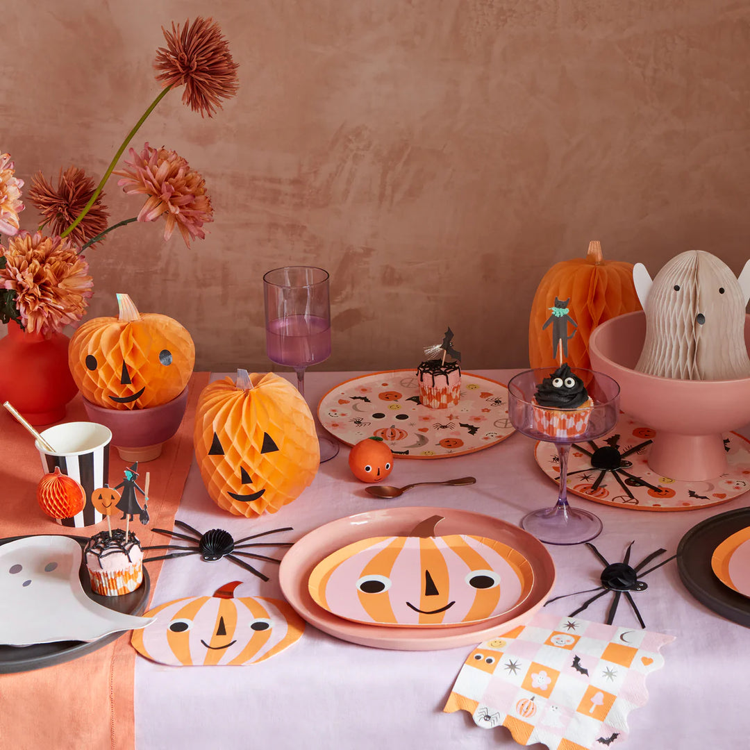 Stripe Pumpkin Paper Napkins