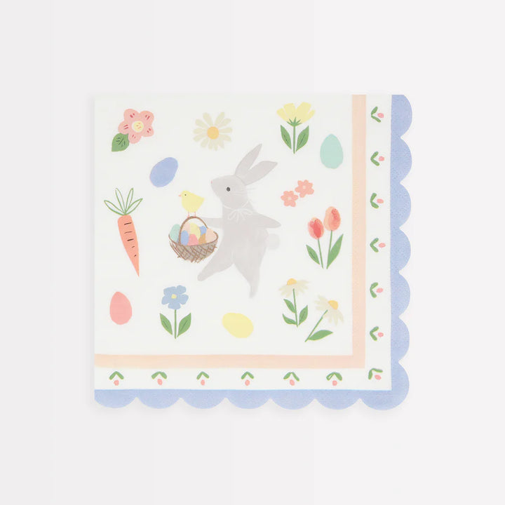 Easter Bunny Large Napkins (x 16)