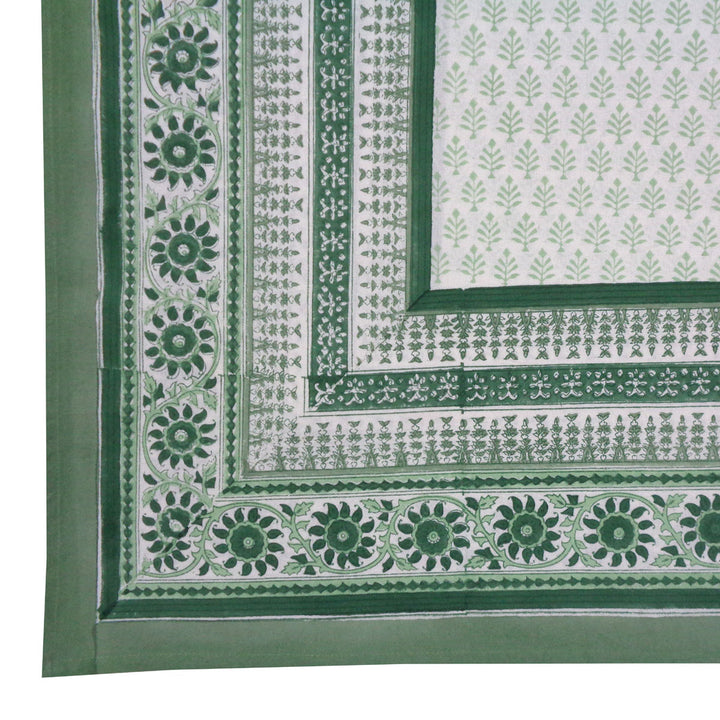 Sofia Green Rectangular Tablecloth-Tablecloths-LNH Edit