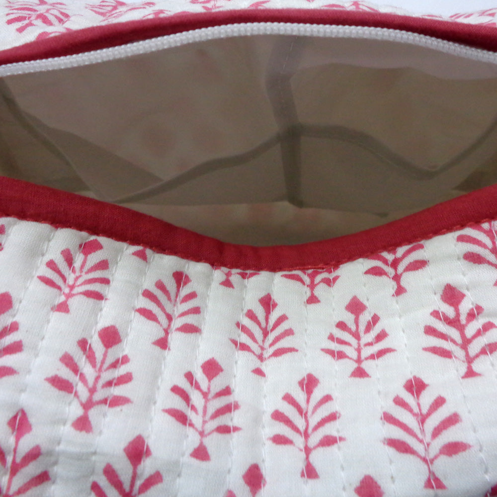 Sofia Raspberry Cosmetic Bag- Set of 2-Wash Bags-LNH Edit