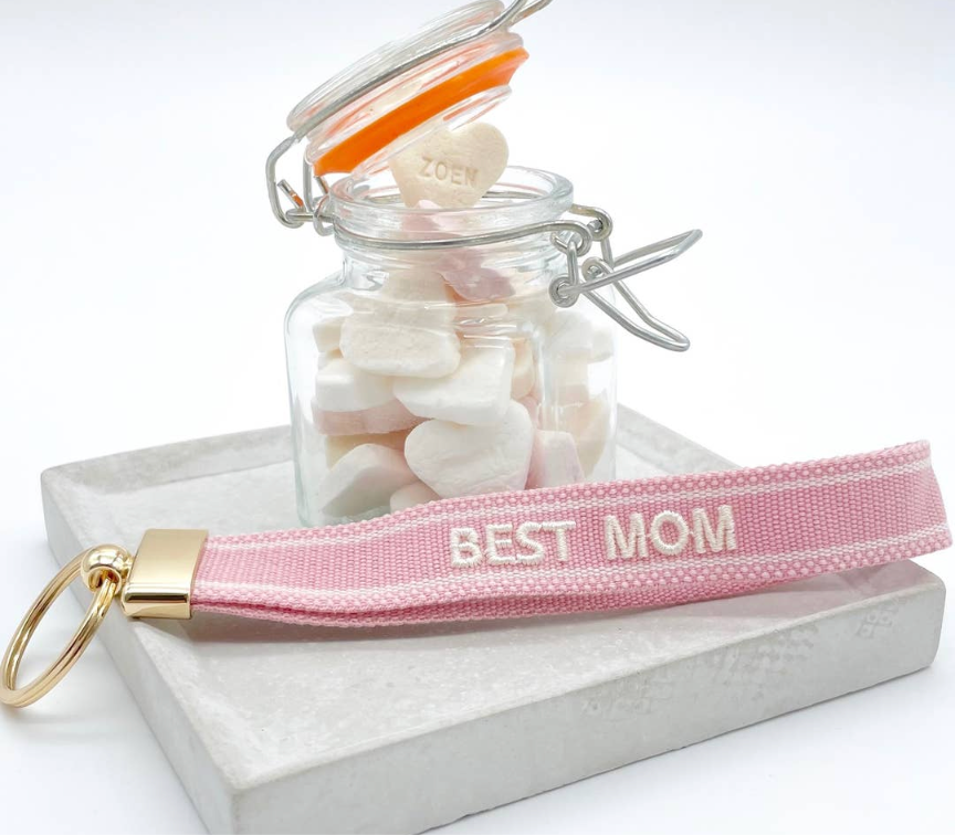 Best Mom Woven Keyring-Keyrings-LNH Edit