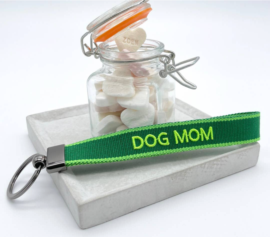 Dog Mom Woven Keyring-Keyrings-LNH Edit
