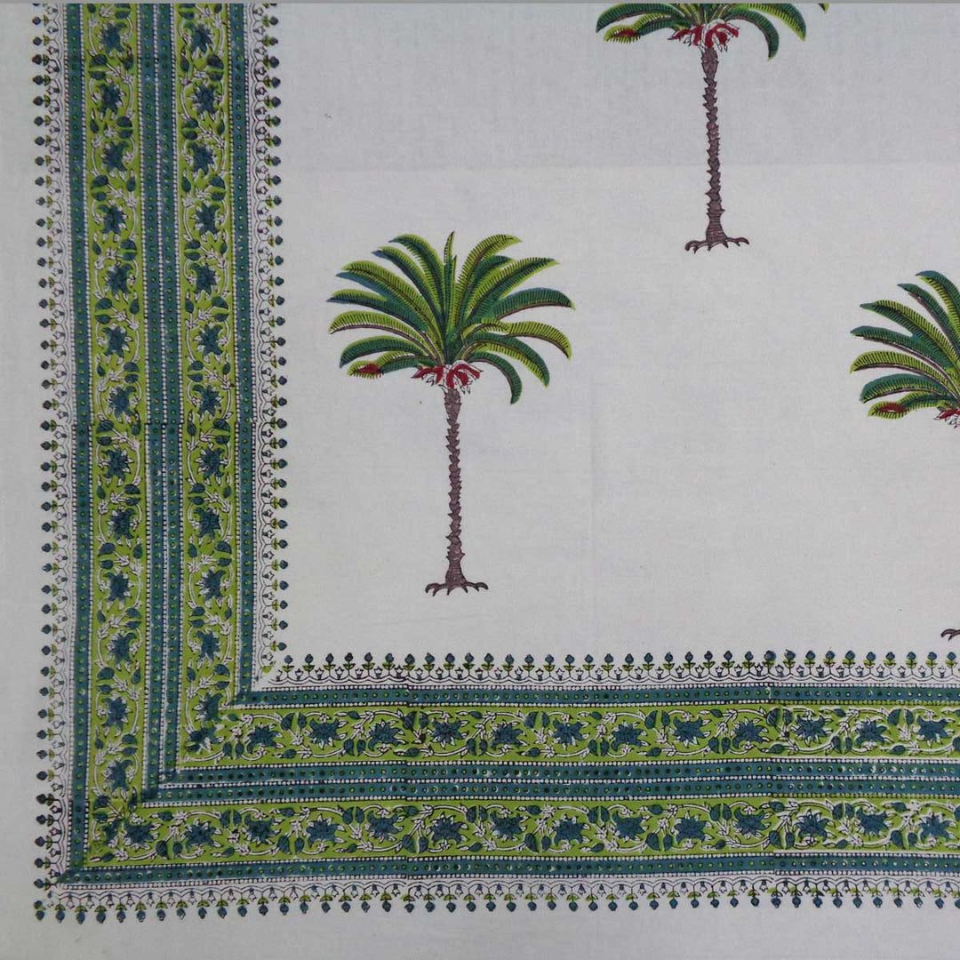 Palm Tree Green Tablecloth-Tablecloths-LNH Edit