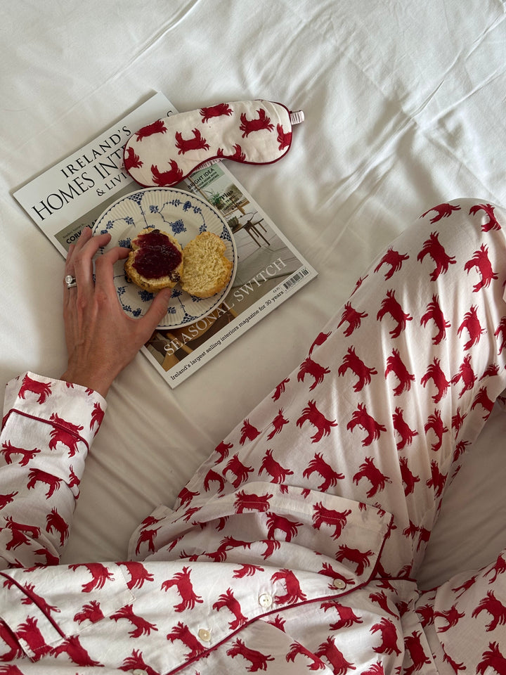 Red Crab Cotton Pyjama Gift Set – 100% Cotton Coastal Sleepwear--LNH Edit