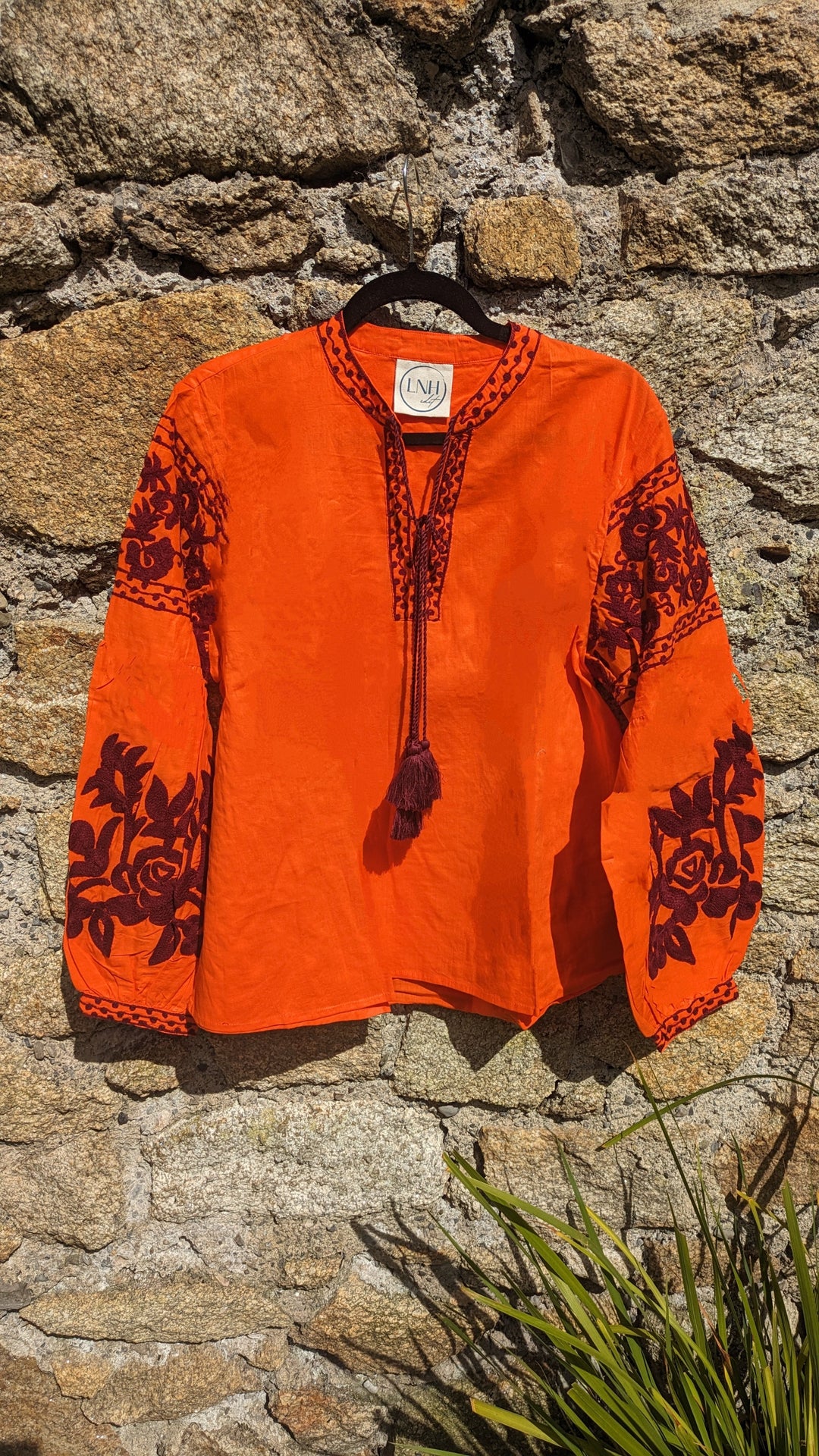 Simran top Orange