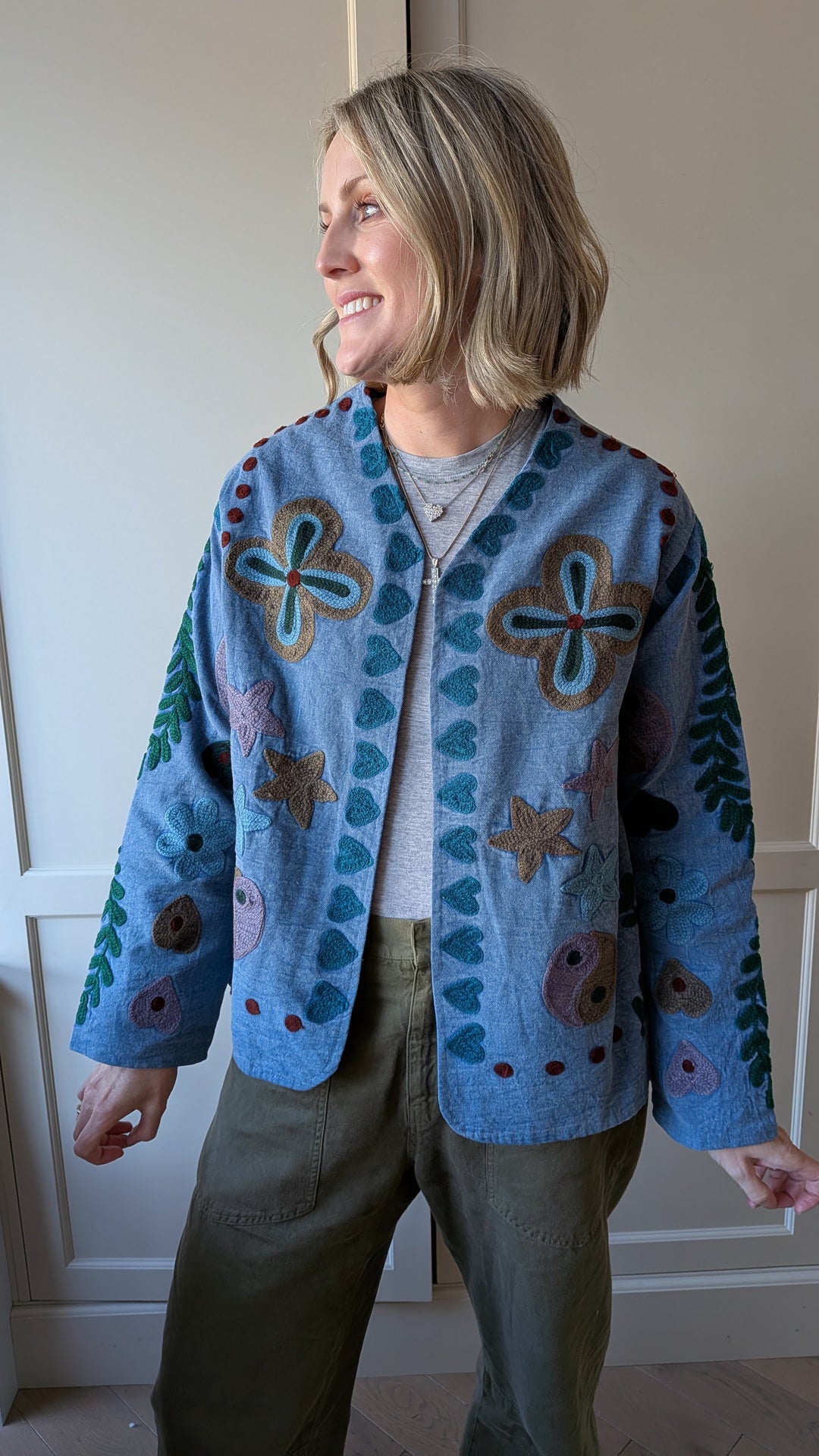 Be Kind Embroidered Jacket