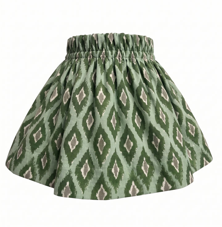 Large Ikat green Lampshade Cover