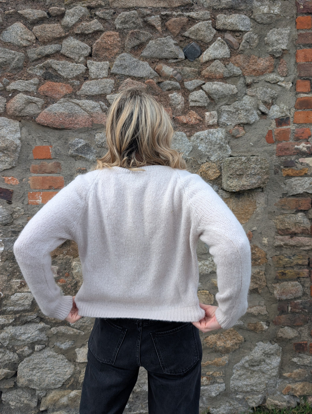 Mohair V Neck Knitted Sweater