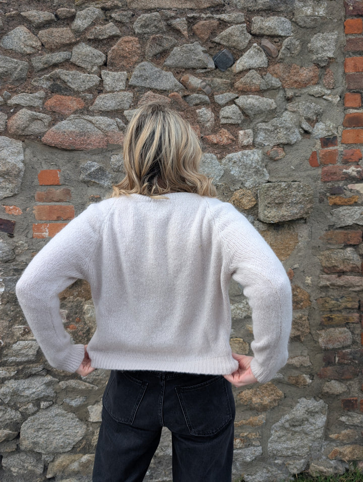 Mohair V Neck Knitted Sweater